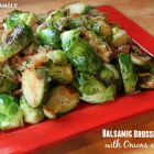 Balsamic Brussels Sprouts with Bacon and Onion