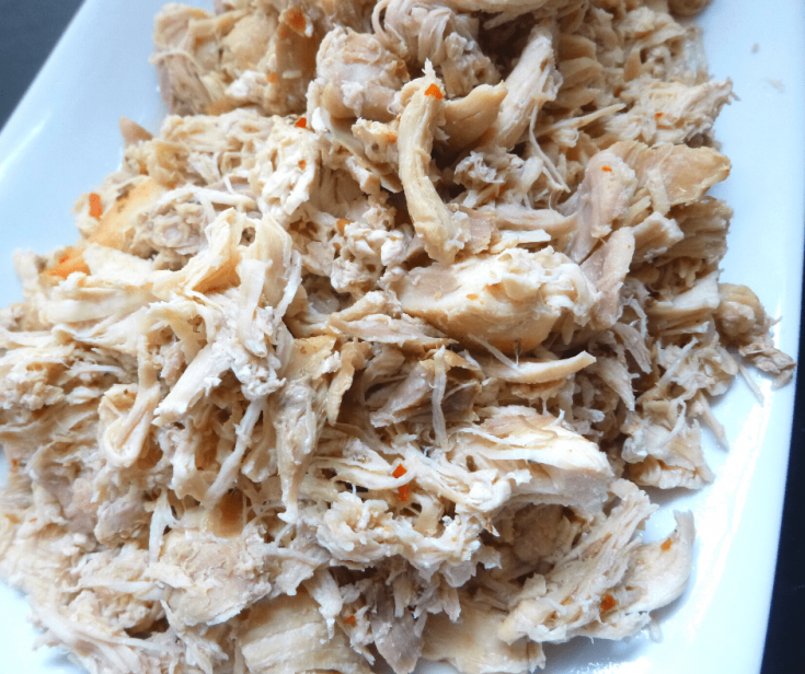 This recipe is the easiest and most delicious Crockpot Shredded Chicken, and is great in so many dishes! Use it for tacos, soups, nachos, salads, sandwiches, and more! My family loves this quick and easy dinner idea!
