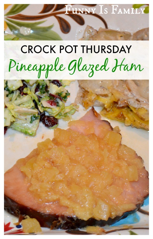 With only a few ingredients and incredibly easy directions, this Crockpot Pineapple Glazed Ham recipe is a quick and easy dinner idea your family will love! One of my sisters-in-law says this is her all-time favorite crockpot recipe!