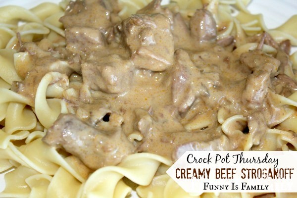 This Crockpot Beef Stroganoff recipe is a quick, easy, and delicious weeknight meal! Your whole family will love this beef dinner idea!