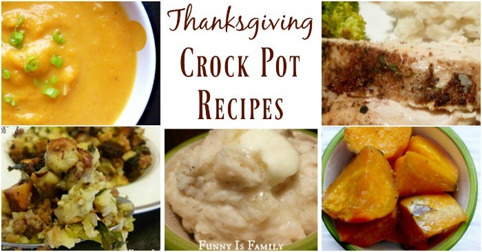 Use your slow cooker to help prepare your Thanksgiving sides! I'll be cooking crockpot butternut squash soup, crockpot sausage stuffing, crockpot mashed potatoes, and easy crockpot sweet potatoes on the big day, and crockpot roasted turkey breast is a yearlong favorite! Thanksgiving crockpot recipes are delicious!