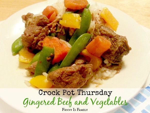 This Crockpot Gingered Beef and Vegetables is an easy and healthy weeknight dish!