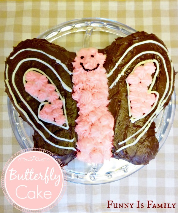 A simple mold and a few colors of frosting make this butterfly cake into something special! It was perfect for our daughter's butterfly birthday party!