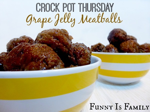 These Crockpot Grape Jelly Meatballs are simple, delicious, and the perfect party appetizer! With only a few ingredients, they are so easy!