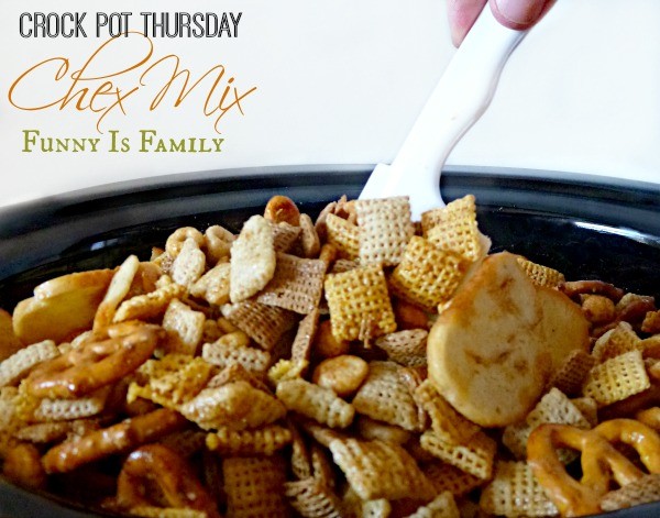Try this traditional Chex Mix in the crockpot for your next party! 