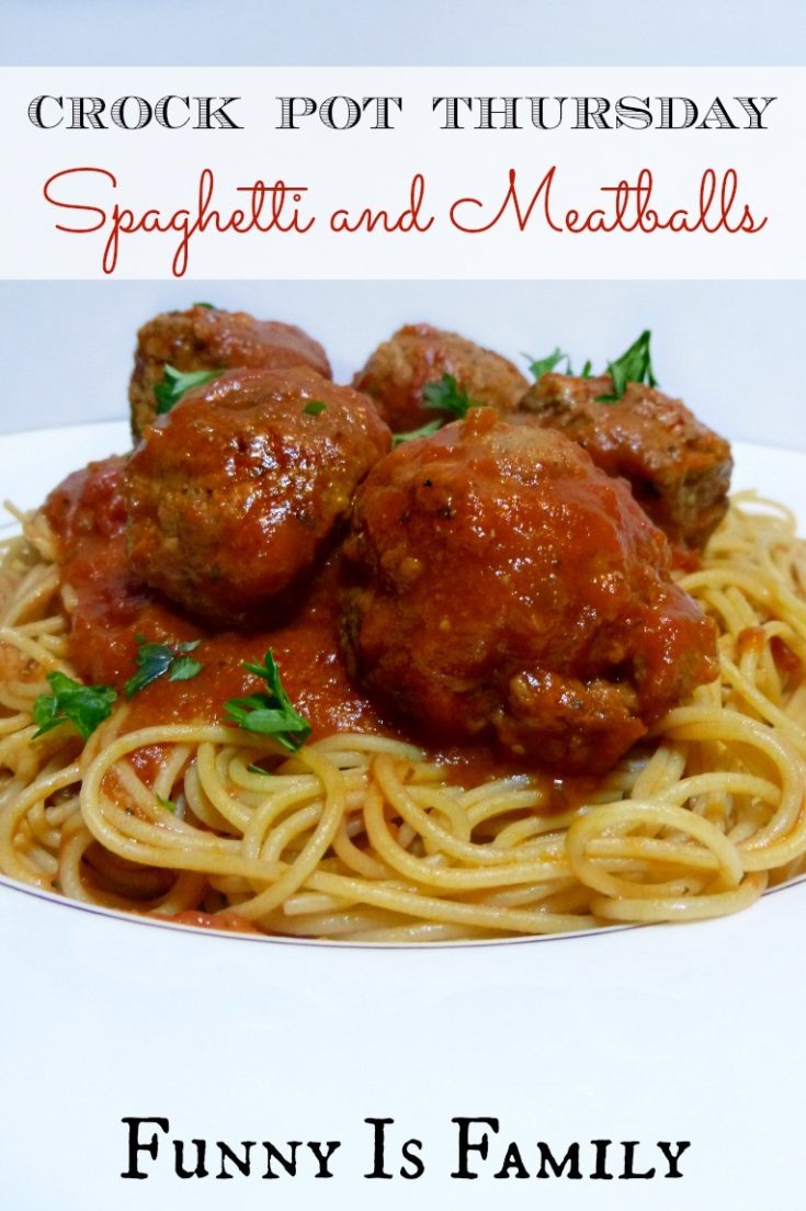 This Crockpot Spaghetti and Meatballs recipe is a family favorite! It's an easy dinner idea that is perfect for company or for a quick weeknight dish!