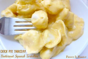 You will not believe how creamy and delicious this Crockpot Butternut Squash Tortellini recipe tastes!