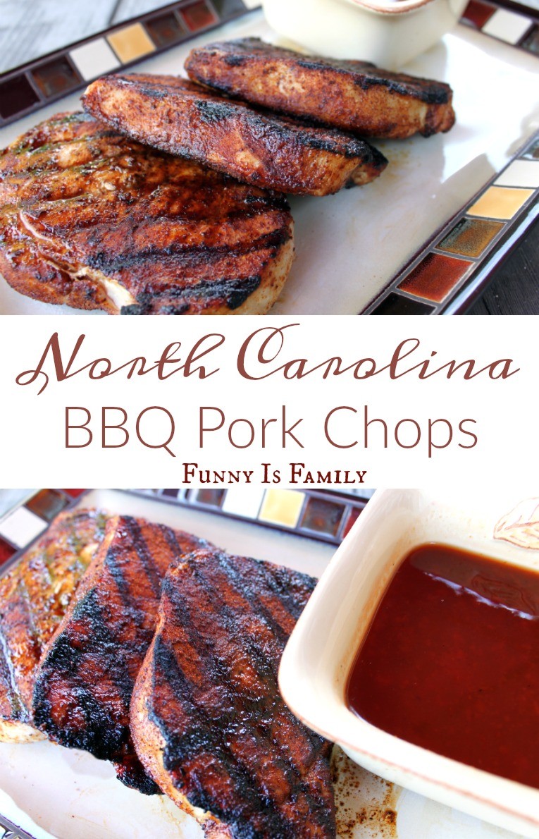 This North Carolina BBQ Pork Chops recipe is a quick, easy, and healthy dinner idea you'll love! Fire up the barbeque and make a meal your family will love! Don't forget the sauce!