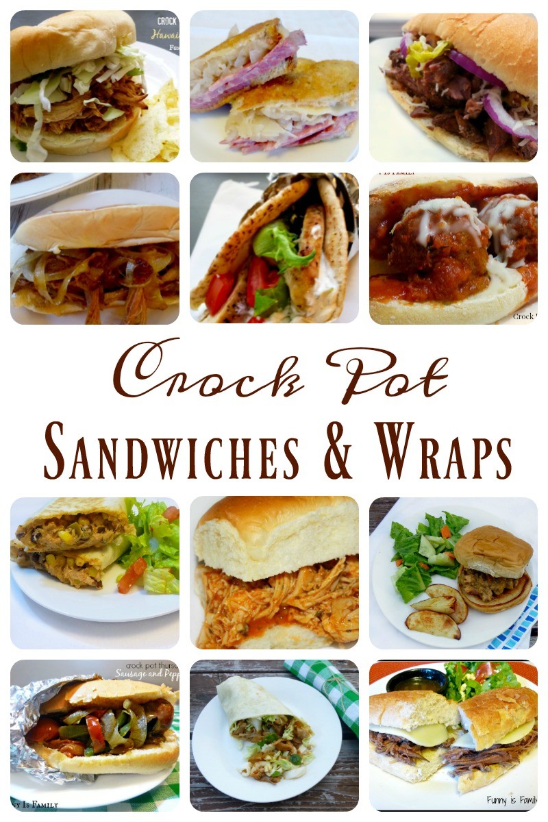 Easy and delicious Crockpot Sandwiches and Wraps the entire family will love!